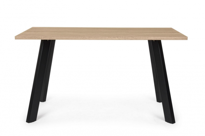 Masă de dinning, blat MDF laminat cu aspect de lemn, 140x80x75 cm - GIANT [2]
