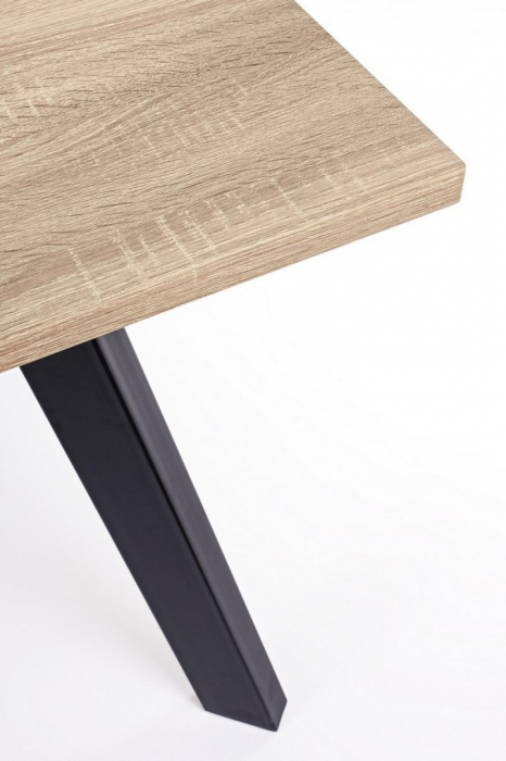 Masă de dinning, blat MDF laminat cu aspect de lemn, 140x80x75 cm - GIANT [3]