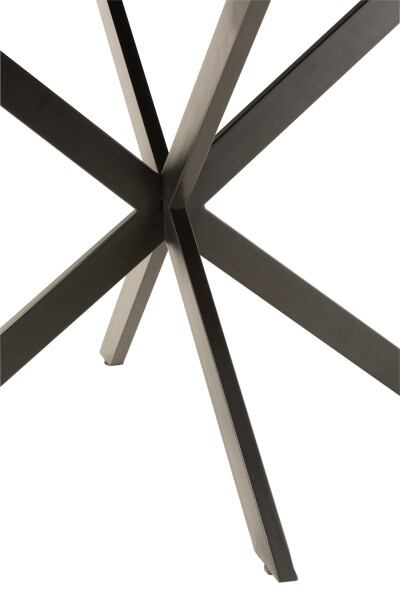 Masă de dining rotundă, marmură neagră, 120x120x78cm - MARK IRON BLACK [2]