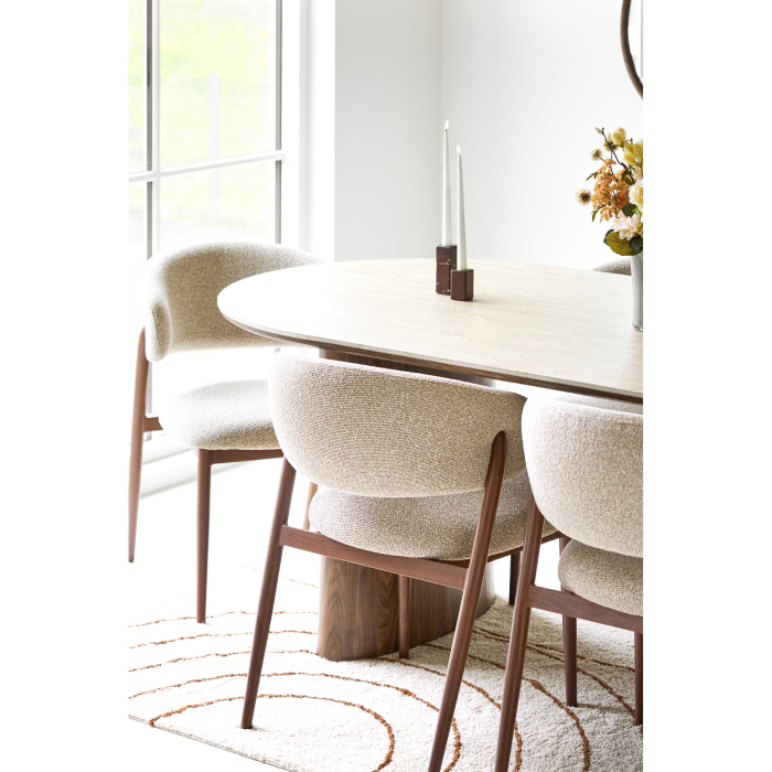 Masa dining Delphi cu blat ceramic aspect travertin, 210 cm [5]
