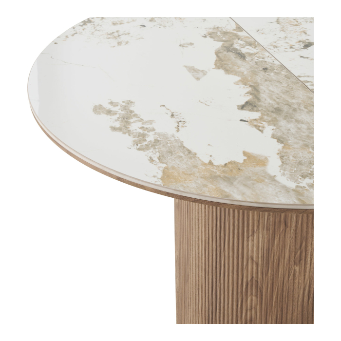 Masa dining extensibila Athens ceramica alba, 120-200 cm [2]