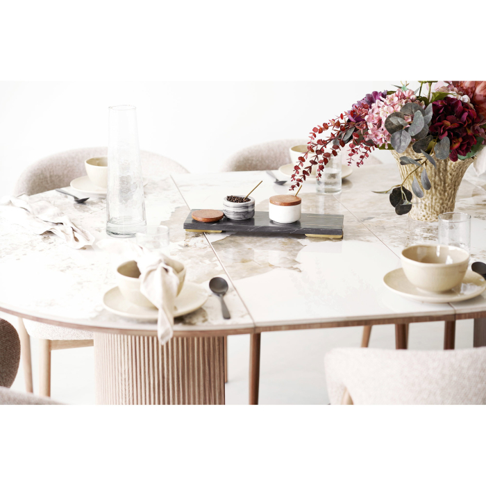 Masa dining extensibila Athens ceramica alba, 120-200 cm [5]