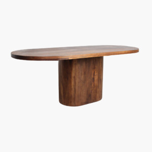 Masa dining Oblong, 240 cm, din lemn masiv de mango, blat oval [2]