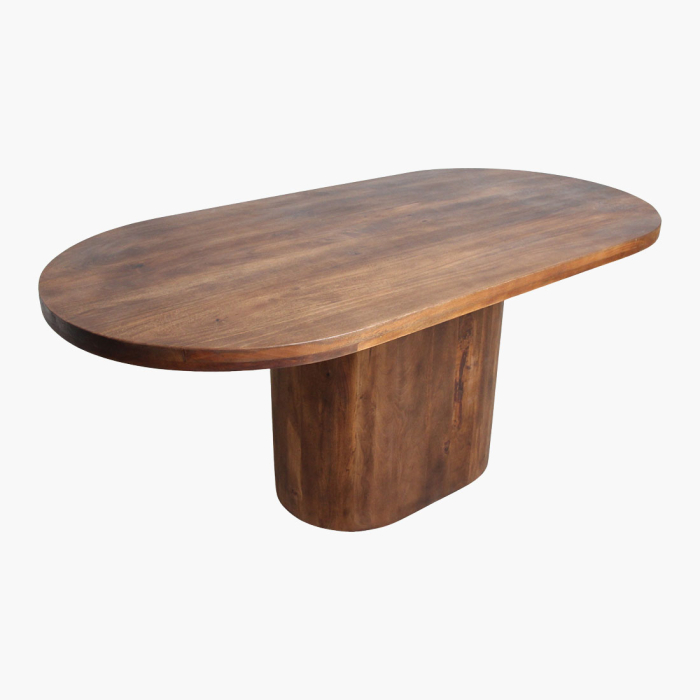 Masa dining Oblong, 240 cm, din lemn masiv de mango, blat oval [4]