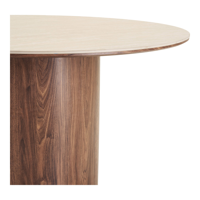 Masa dining rotunda Delphi, travertin, 120 cm [3]