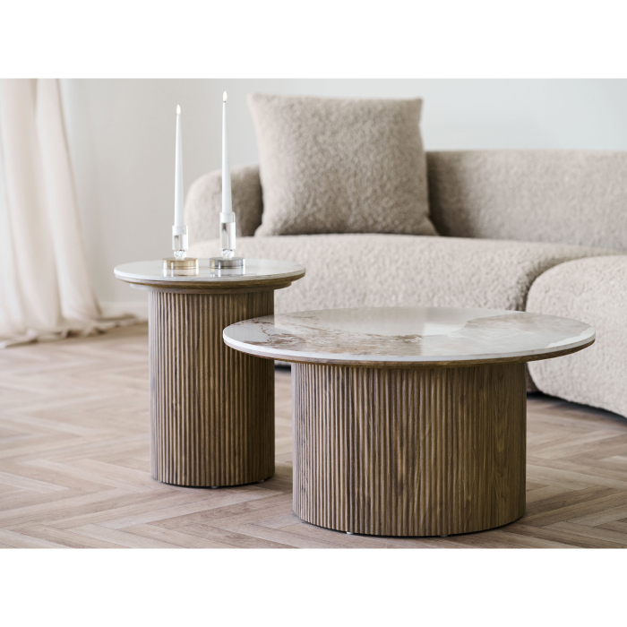 Masuta de cafea Athens ceramica alba, 80 cm [3]