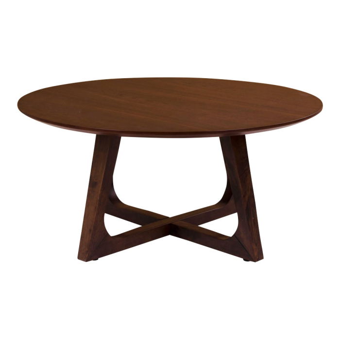 Măsuță de cafea din furnir de nuc Ø 75 cm - HELLRUP [2]