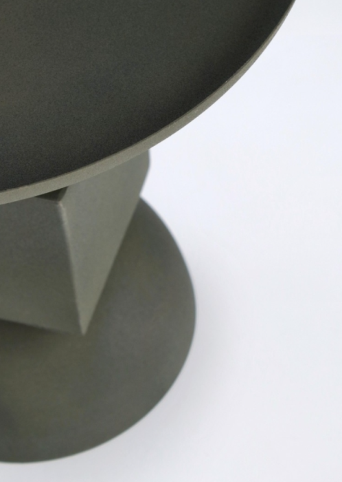 Măsuță de cafea, metal, bej, ø40.5 x41.5h cm - ALKA GREEN [3]