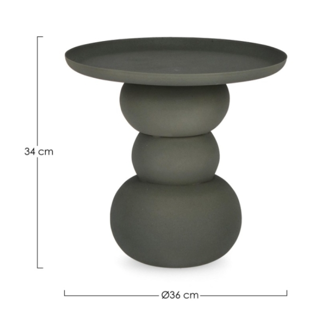 Măsuță de cafea, metal, verde, Ø36 x34h cm - ALPA [4]