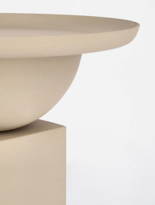 Măsuță de cafea, metal, bej, ø40.5 x41.5h cm - ALKA BEIGE [2]