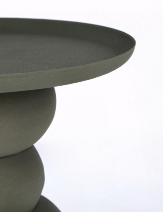 Măsuță de cafea, metal, verde, Ø36 x34h cm - ALPA [2]