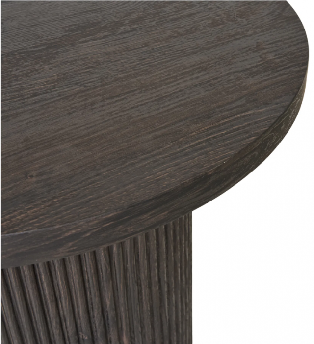 Masă laterală din mdf, ø48x45cm, maro închis - BOAVISTA SIDE [3]