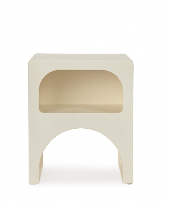 Noptieră MDF, culoare albă, 39,5x35x48,5 cm - CREAMY [2]