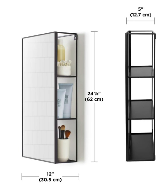 Oglindă cu ramă neagră - CUBIKO [5]