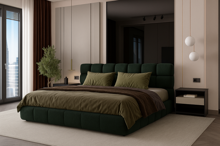 Pat tapițat integral, 140x200 cm - MICHELIN [2]