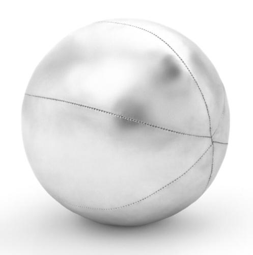 Pernă sferică, argintie, 25x25x25cm - MOON SILVER [1]