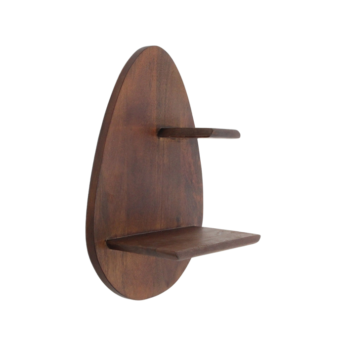 Raft de perete Oval din lemn de mango [2]