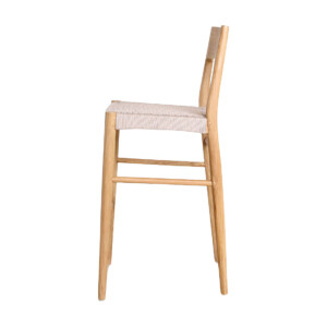 Scaun de bar Freya din lemn de tec natur, H77 cm [3]