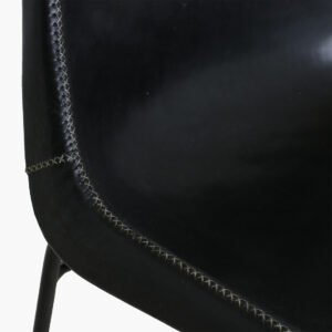 Scaun de bar Giron Sol Y Luna, piele neagra si metal [5]