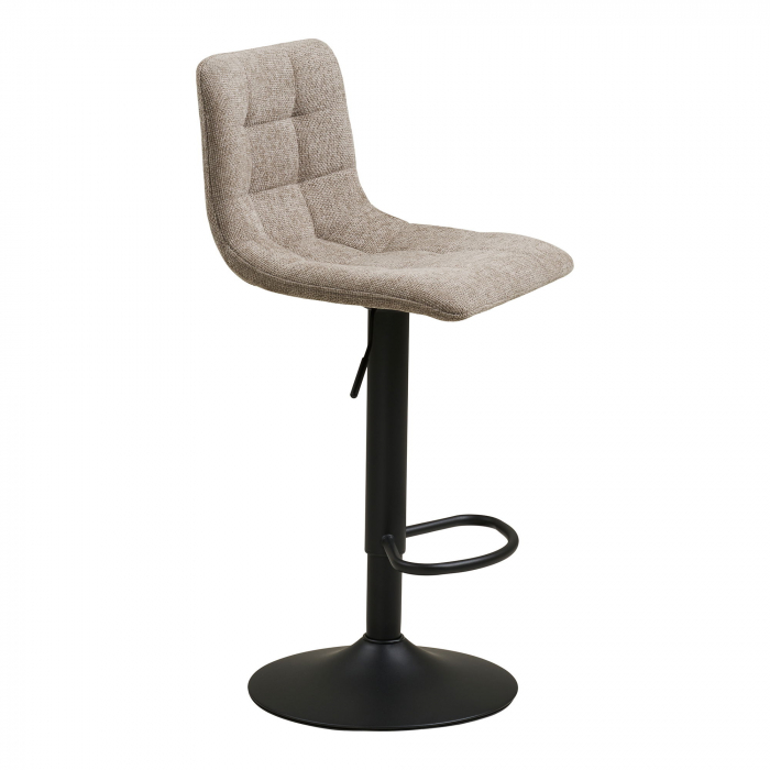 Scaun de bar, gri, cu picior negru - MIDDLEFART [3]