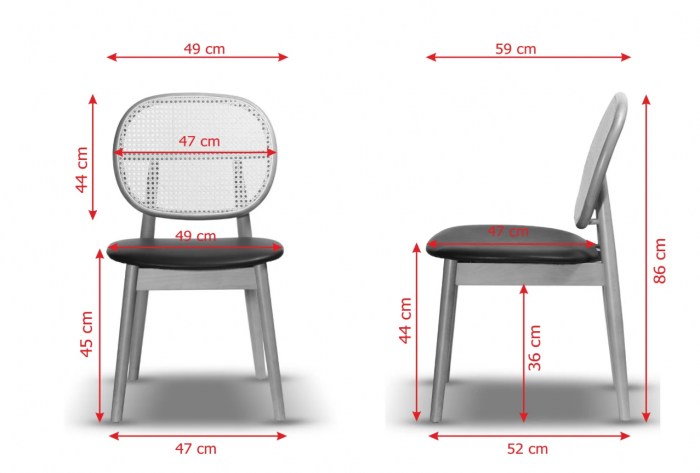 Scaun dining, tapițat în piele ecologică - JACOB [5]