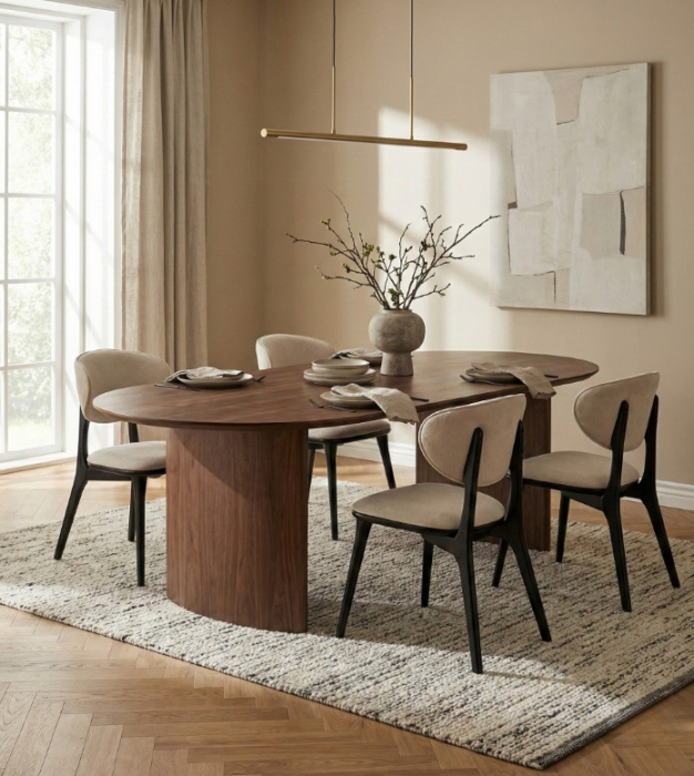 Scaun din lemn, tapițat - FRIDA [3]