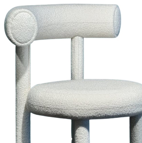 Scaun cu structură din metal, tapițat integral în textil boucle - TIMO 2 [5]