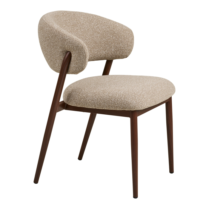 Scaun dining Cavi nisipiu cu picioare culoare nuc [2]