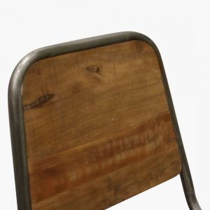 Scaun dining Factory Slim din lemn reciclat FSC si fier [4]