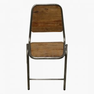 Scaun dining Factory Slim din lemn reciclat FSC si fier [3]
