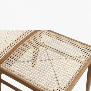 Scaun dining Nova din lemn de tec si ratan natural impletit [4]