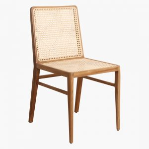 Scaun dining Nova din lemn de tec si ratan natural impletit [2]