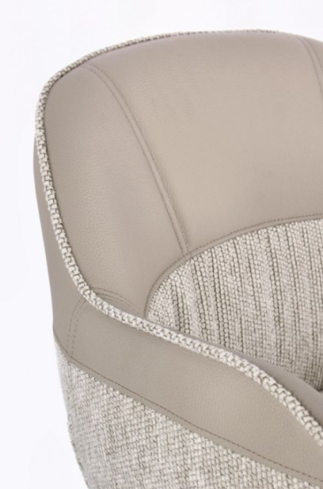 Scaun pivotant, tapițerie textilă și piele ecologică  - ISOTTA BEJ [6]