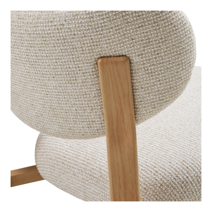 Scaun dining Savina  alb natural si nuante nisipiu [3]