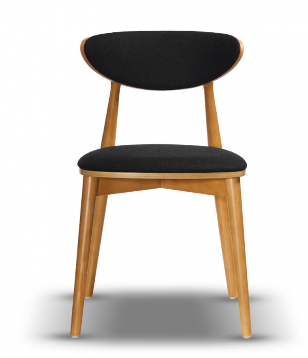 Scaun dining, tapițat în textil negru - VESTA-2 [3]