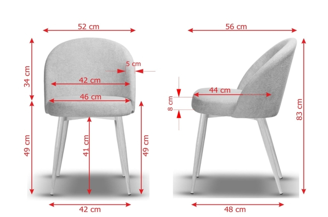 Scaun dining tapițat în textil premium - SOUL PLUS [5]