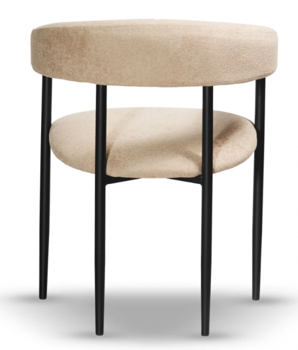 Scaun metalic dining, textil crem - OTTO [4]