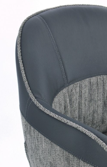 Scaun pivotant, tapițerie textilă și piele ecologică  - ISOTTA GRI [5]