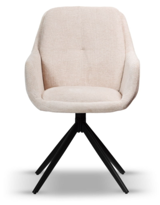 Scaun rotativ, tapițerie bej deschis - DORIS [2]