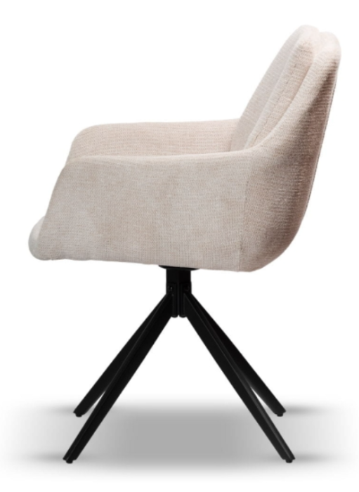 Scaun rotativ, tapițerie bej deschis - DORIS [3]