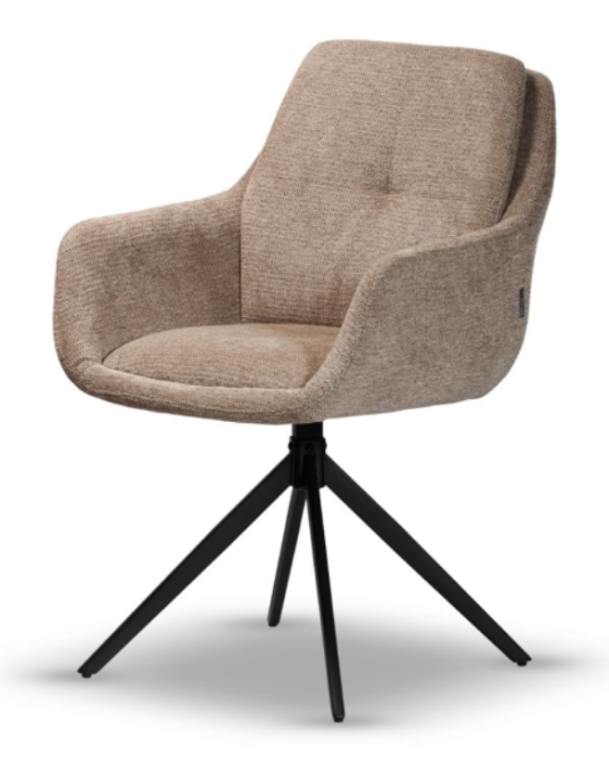 Scaun rotativ, tapițerie bej închis - DORIS [2]