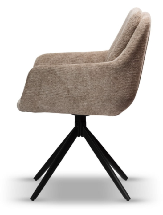 Scaun rotativ, tapițerie bej închis - DORIS [4]