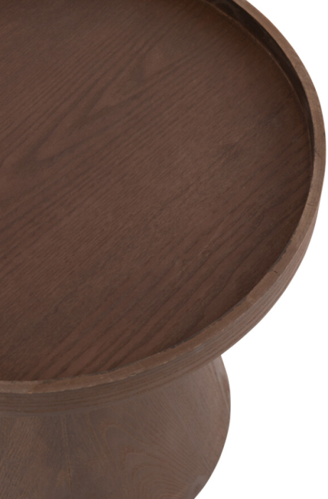 Set 2 mese laterale rotunde din mdf - ROUND EDGES BROWN [4]