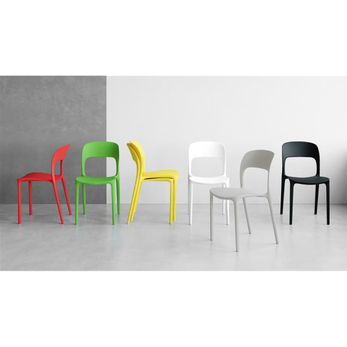 Set de 4 scaune din polipropilenă, verde - AMANDA [3]