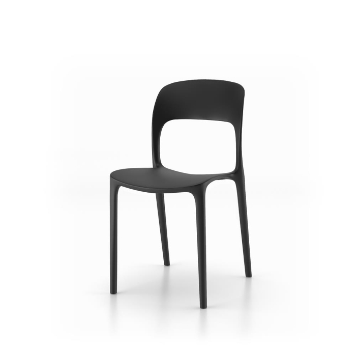 Set de 4 scaune din polipropilenă, negru - AMANDA [2]