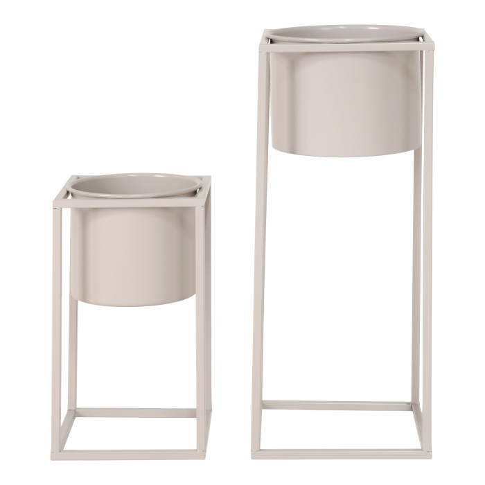 Set ghivece pentru flori, gri-bej - MARLA [3]