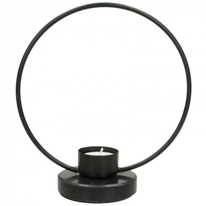 Suport de lumânare, negru, 20x8x18cm - HOLD BK [2]