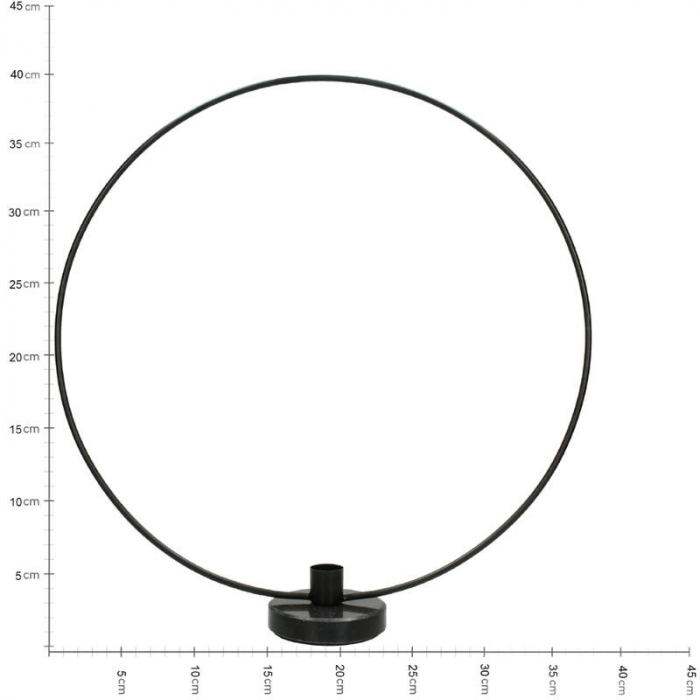 Suport de lumânare, negru, 40x8x38cm - HOLD BK 40 [8]