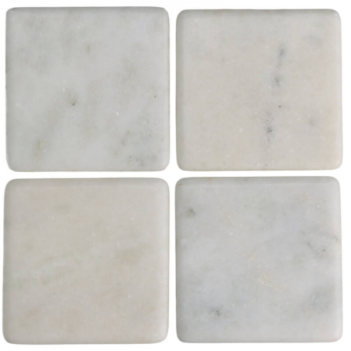 Suport de pahar, alb,10x10x4cm - COASTER [2]
