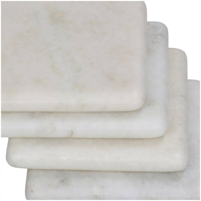 Suport de pahar, alb,10x10x4cm - COASTER [3]